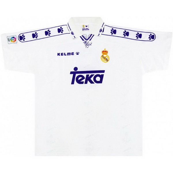 Tailandia Camiseta Real Madrid Primera equipo Retro 1994 1996 Blanco